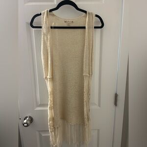 Western sleeveless cardigan